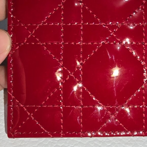 Dior Mini Lady Dior Gardenia Wallet - Picture 2 of 12